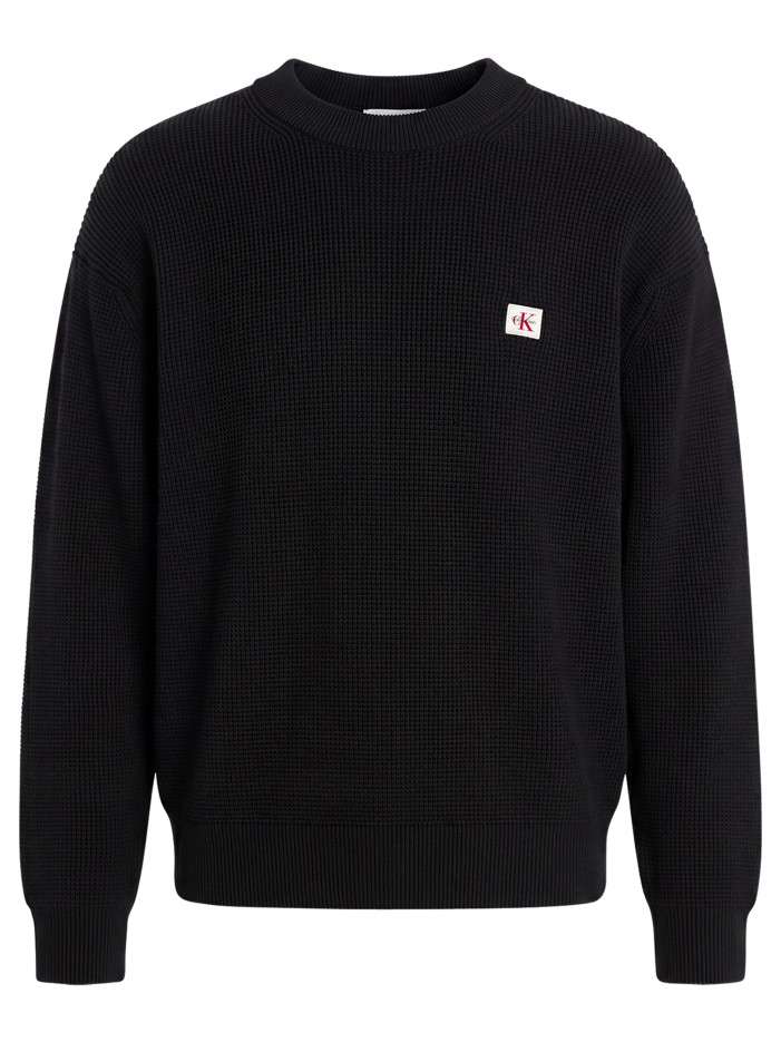 Pull en coton noir à coupe...