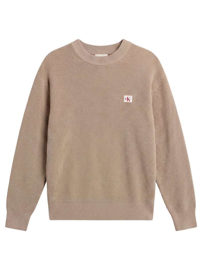 Pull en coton beige à coupe...