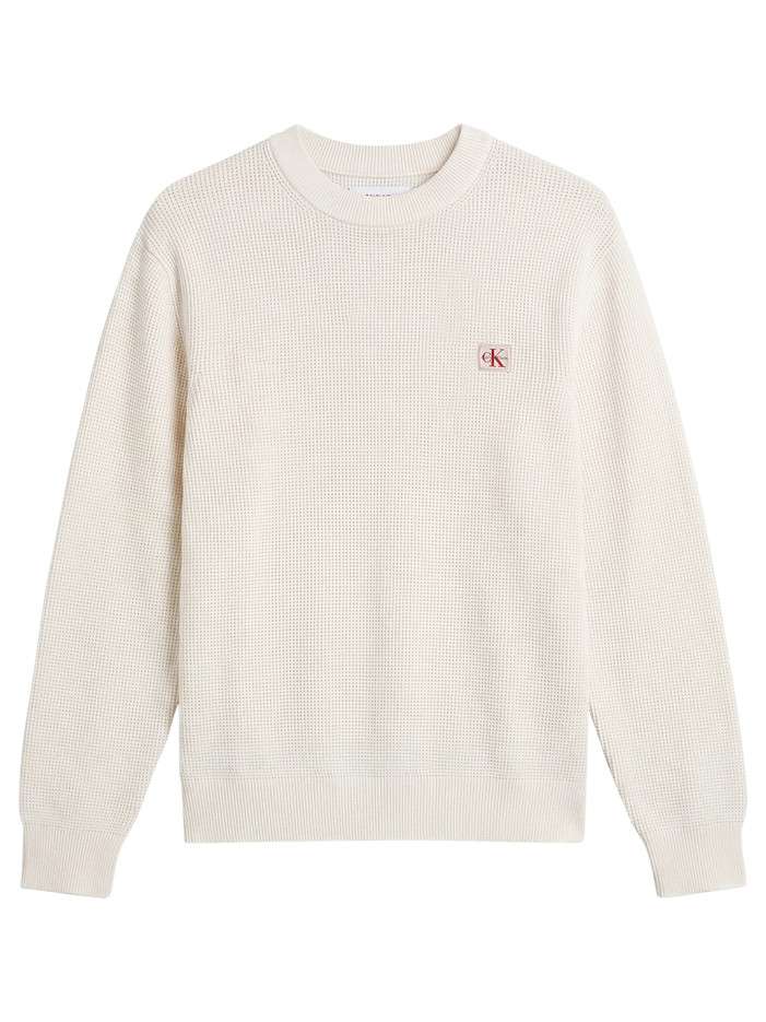 Pull en coton blanc à coupe...
