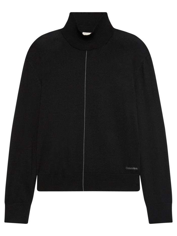 Pull noir à coupe droite...
