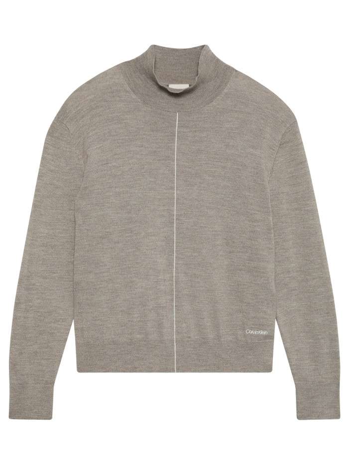 Pull taupe à coupe droite...