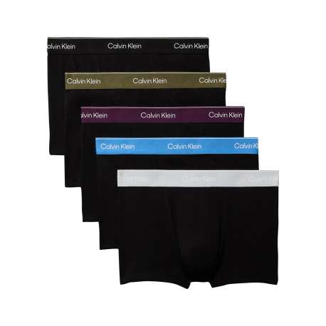 Lot de 5 boxers en coton noirs pourvus d'une taille élastiquée