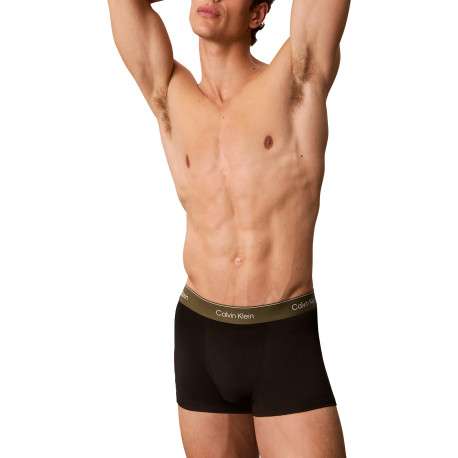 Lot de 5 boxers en coton noirs pourvus d'une taille élastiquée - Image 2