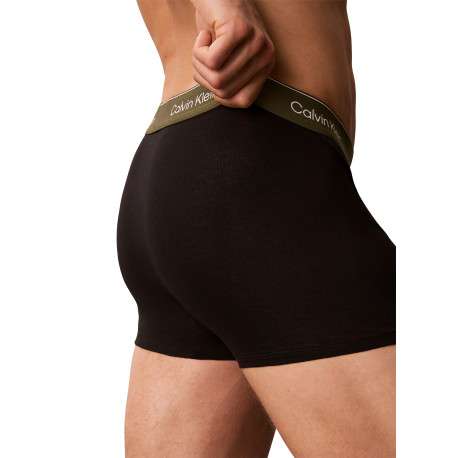 Lot de 5 boxers en coton noirs pourvus d'une taille élastiquée - Image 5