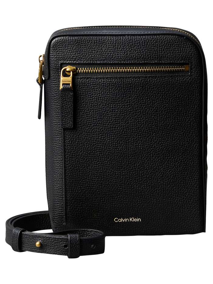 Sacoche zippée en cuir...