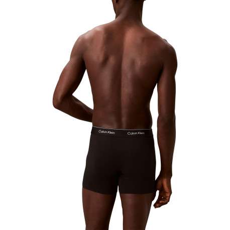 Lot de 3 boxers longs en coton noirs pourvus d'une taille élastiquée - Image 3