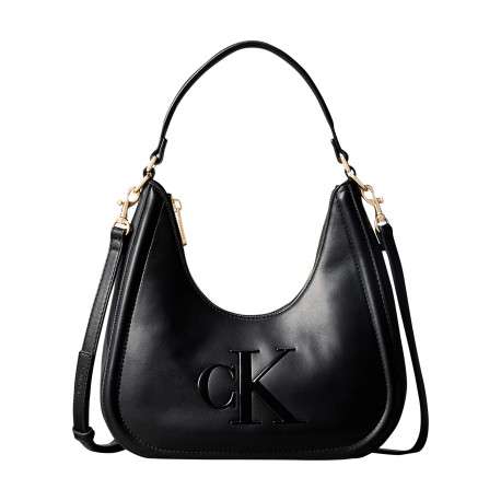 Sac à main à porté épaule noir paré d'une bandoulière amovible