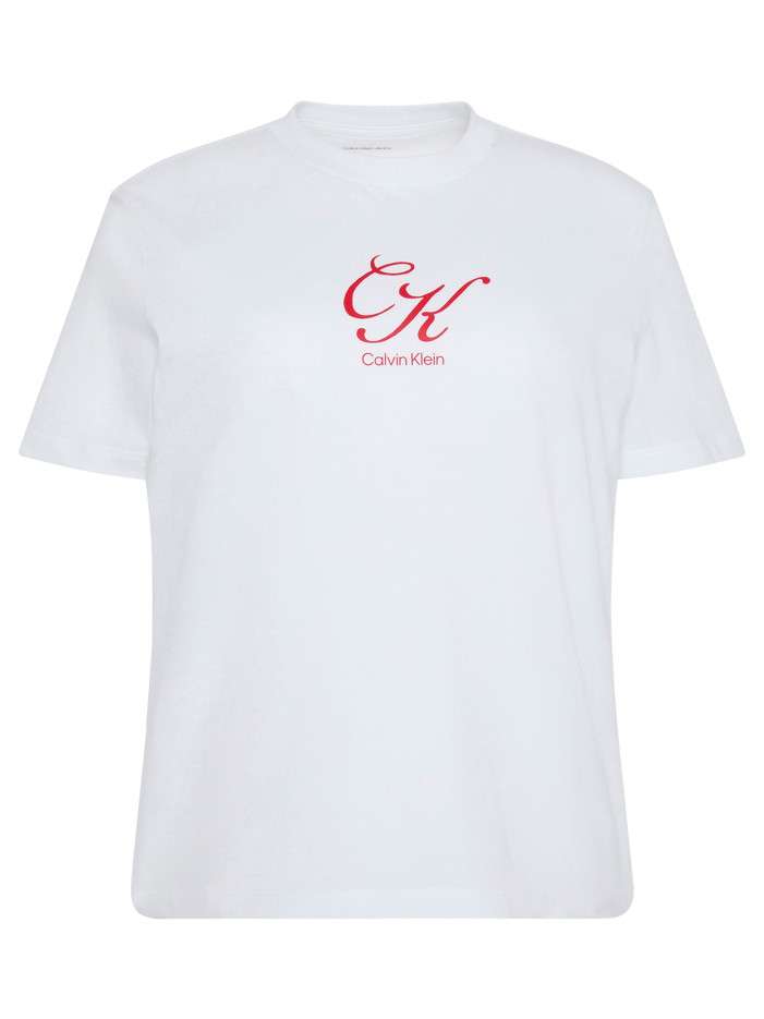 T-shirt en coton blanc à...