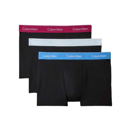 Lot de 3 boxers en coton noirs pourvus d'une taille élastiquée