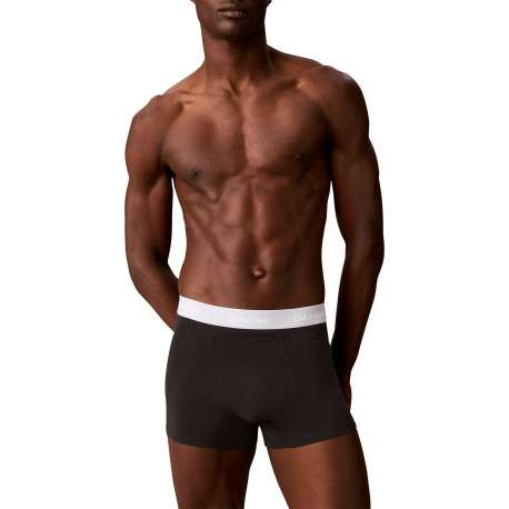 Lot de 3 boxers en coton noirs pourvus d'une taille élastiquée - Image 2
