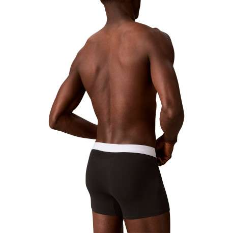 Lot de 3 boxers en coton noirs pourvus d'une taille élastiquée - Image 3
