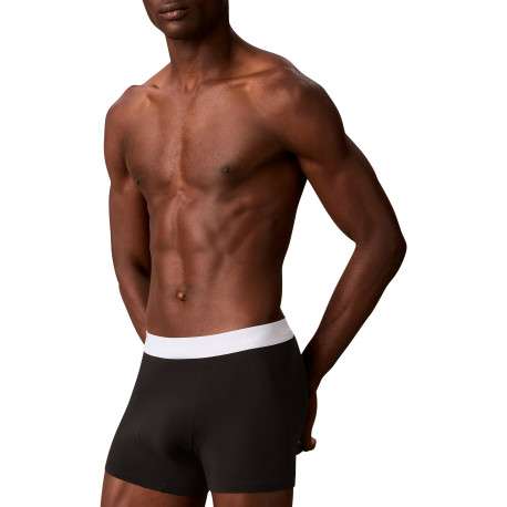 Lot de 3 boxers en coton noirs pourvus d'une taille élastiquée - Image 5