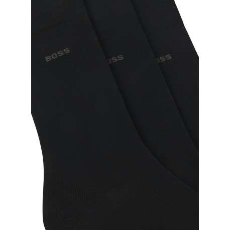 Lot de 3 paires de chaussettes hautes en coton mélangé noires - Image 2