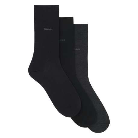 Lot de 3 paires de chaussettes tricolores hautes en coton mélangé