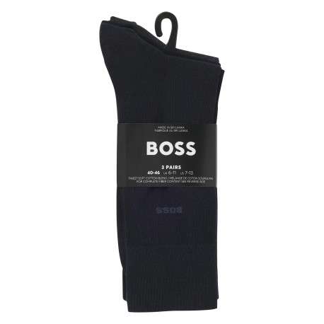 Lot de 3 paires de chaussettes tricolores hautes en coton mélangé - Image 3