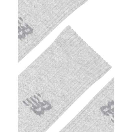 Lot de 3 paires de chaussettes hautes grises avec logo et bords côtelés - Image 2