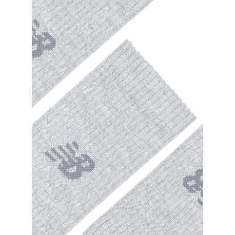 Lot de 3 paires de chaussettes hautes grises avec logo et bords côtelés - Image 3