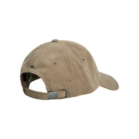 Casquette beige en velours côtelé ornée du logo avec une fermeture strapback - Image 2