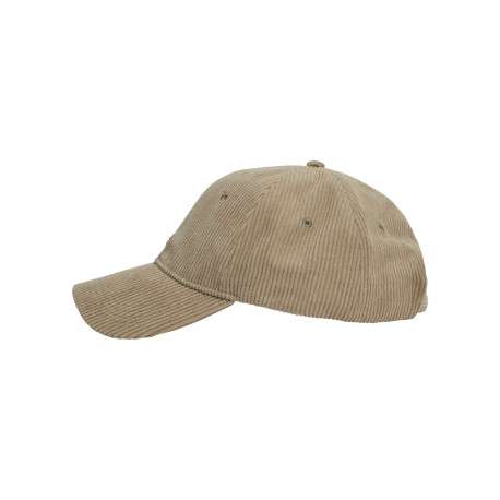 Casquette beige en velours côtelé ornée du logo avec une fermeture strapback - Image 3