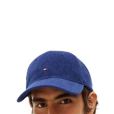 Casquette bleue en velours côtelé ornée du logo avec une fermeture strapback - Image 4
