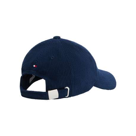 Casquette bleu marine en velours côtelé ornée du logo brodé sur la face avant - Image 2