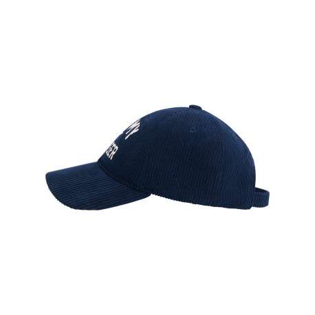 Casquette bleu marine en velours côtelé ornée du logo brodé sur la face avant - Image 3