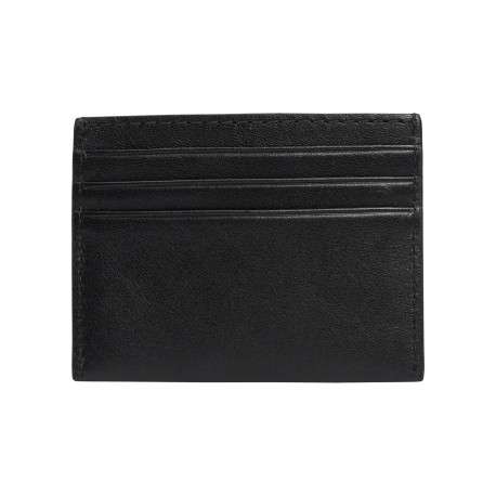 Porte-cartes noir en cuir orné d'une inscription logotée dorée - Image 2