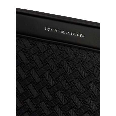Pochette pour ordinateur noire à motif damier ornée d'une inscription logotée - Image 4