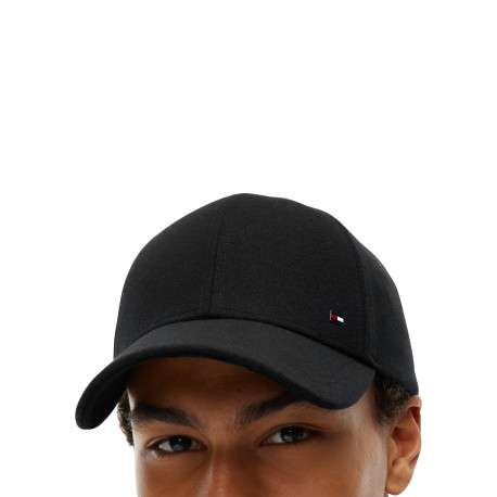 Casquette noire en laine mélangée ornée du logo brodé sur le flanc avant gauche - Image 4