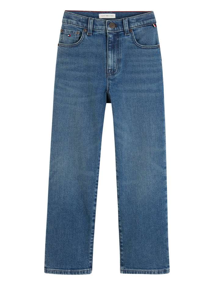 Jean en coton bleu foncé...
