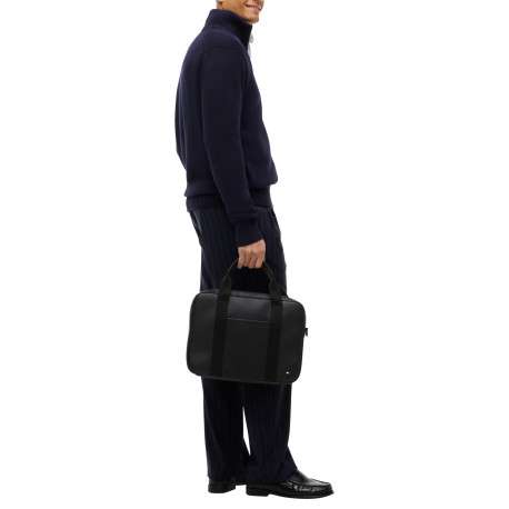 Sac porte-documents ou d'ordinateur à revêtement lisse fermé par un zip - Image 5