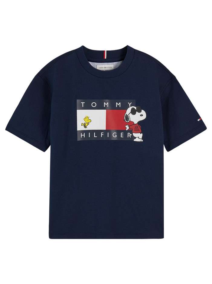 T-shirt bleu marine en...