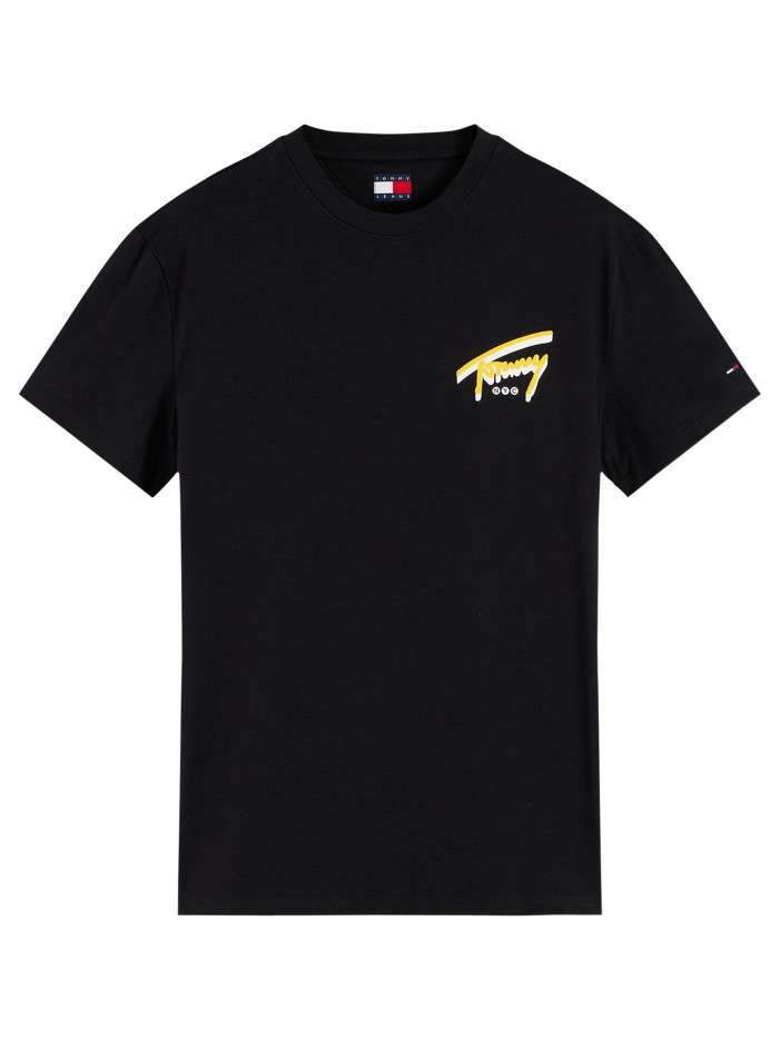 T-shirt en coton noir à...