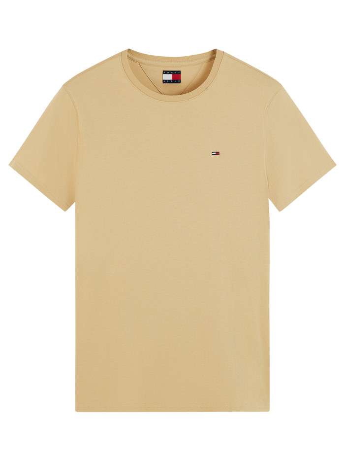 T-shirt en coton beige à...