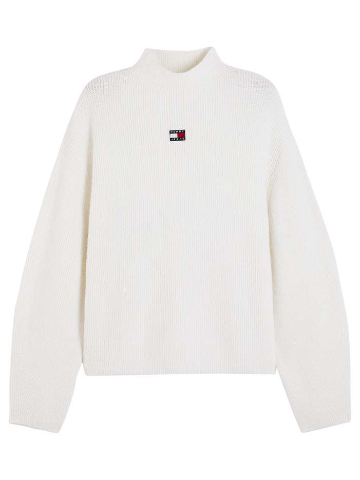 Pull blanc à coupe droite...