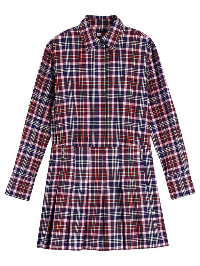 Robe courte en coton...