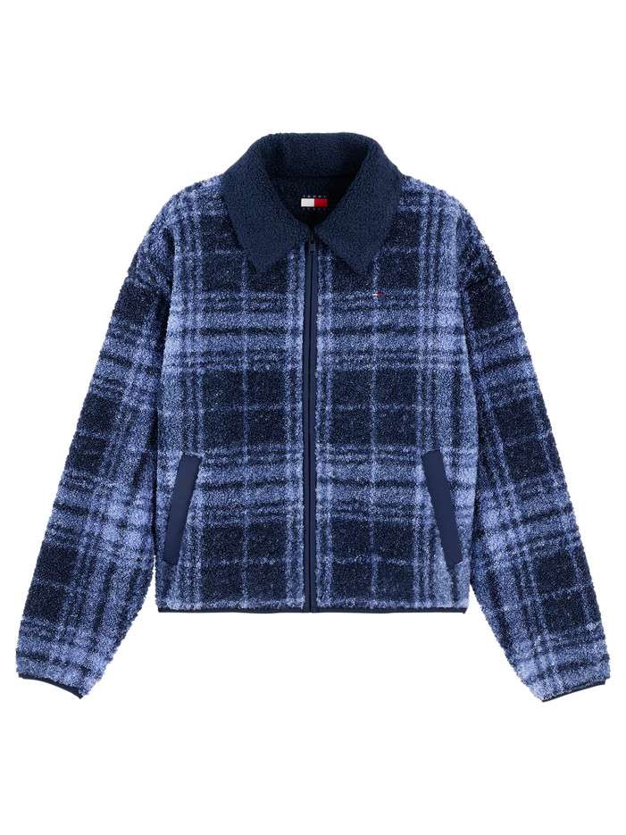 Veste bleue à coupe droite...