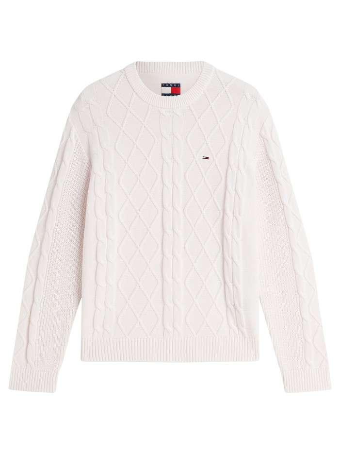 Pull en coton blanc à coupe...