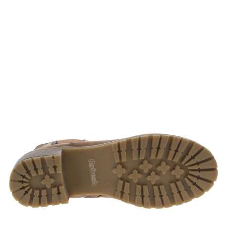 Boots camel à talon décroché moyen avec un zip et un soufflet élastiqué - Image 6