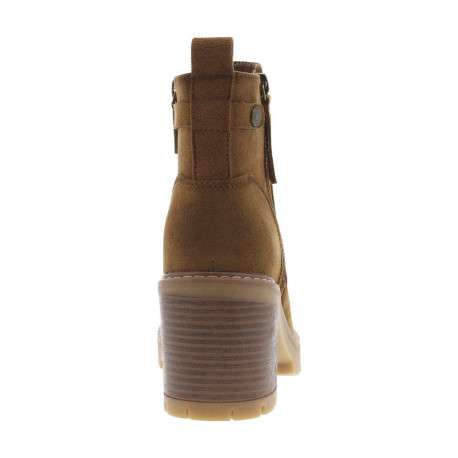 Boots camel avec un talon décroché haut et un zip de chaque côté - Image 3