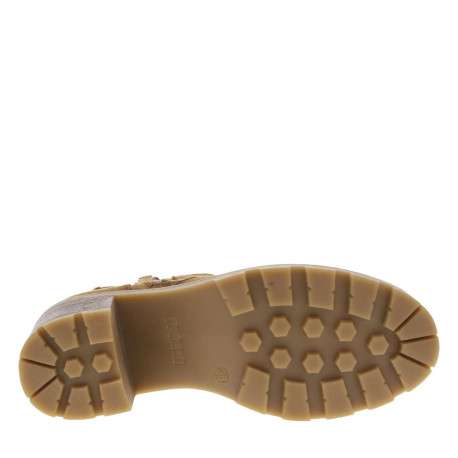 Boots camel avec un talon décroché haut et un zip de chaque côté - Image 6