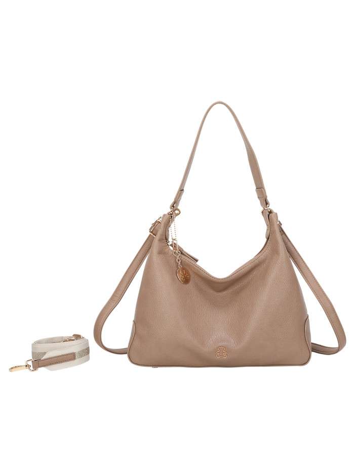Sac porté épaule taupe uni...