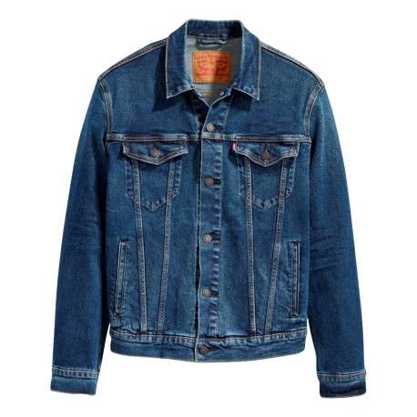 Veste Jean unie en coton avec 2 poches plaquées poitrine boutonnées