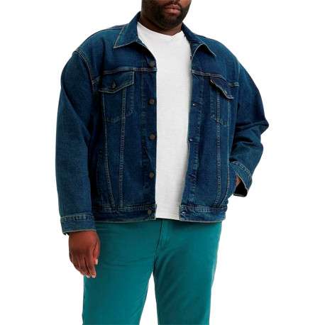 Veste Jean unie en coton avec 2 poches plaquées poitrine boutonnées - Image 2