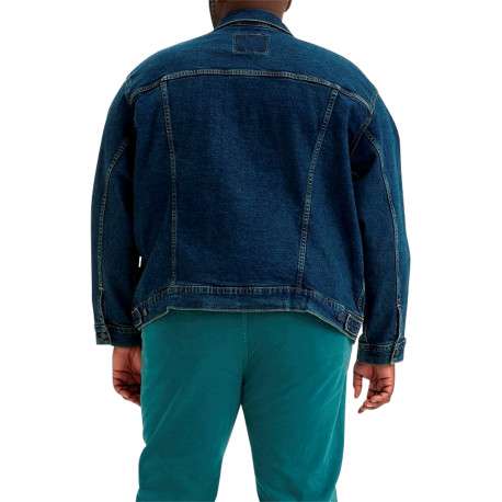 Veste Jean unie en coton avec 2 poches plaquées poitrine boutonnées - Image 3