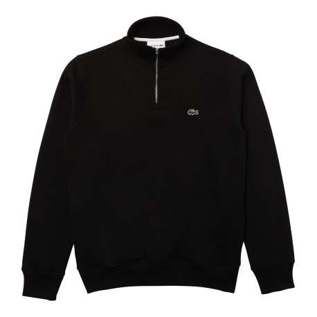 Sweat en coton noir avec logo brodé une coupe droite et un col camionneur - Image 5