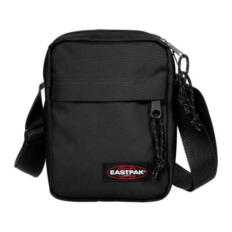 Sacoche The One noire unie avec patch de la marque à l'avant et zip