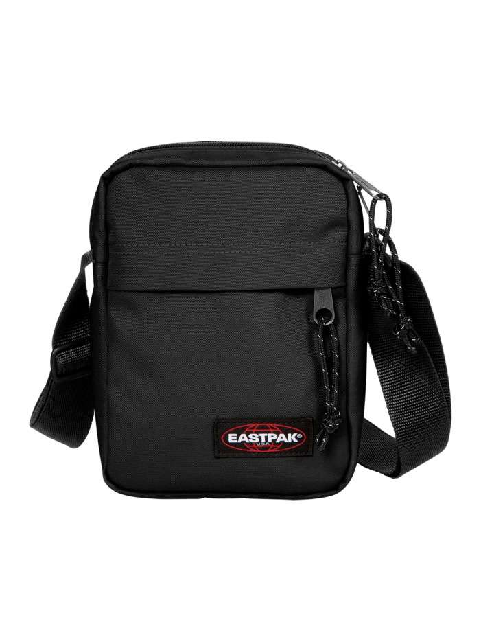 Sacoche The One noire unie avec patch de la marque à l'avant et zip
