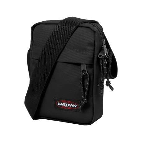 Sacoche The One noire unie avec patch de la marque à l'avant et zip - Image 2