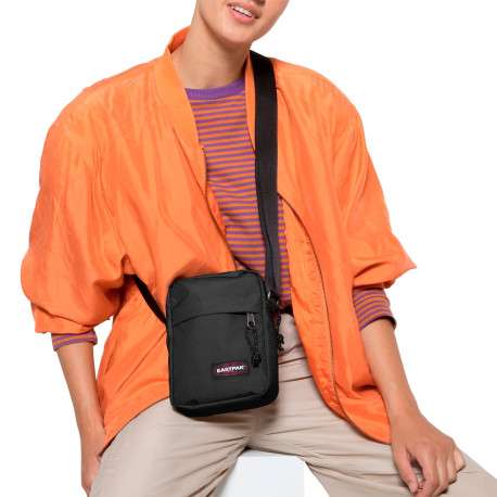 Sacoche The One noire unie avec patch de la marque à l'avant et zip - Image 4